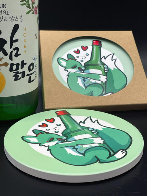 Beverage-themed coasters